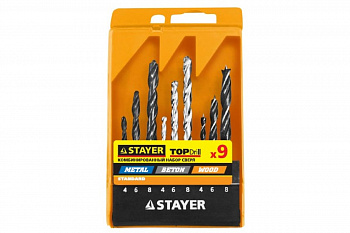 Набор сверл комбинированных STANDARD (9 предметов) Stayer 29720-H9