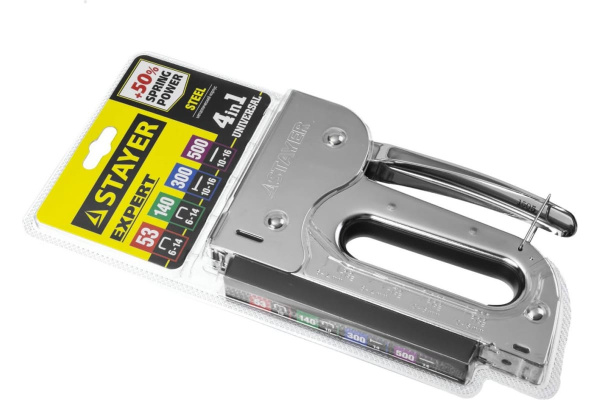 Стальной степлер STAYER BlackForce-53 тип 53, 140, 300, 500 31515_z01