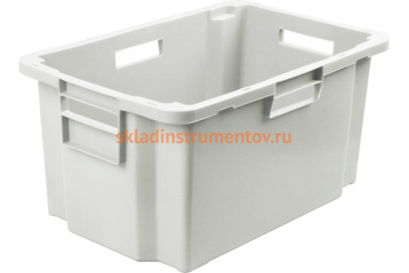Мясной ящик п/э 600х400х300 сплошной белый морозостойкий Тара.ру 19571