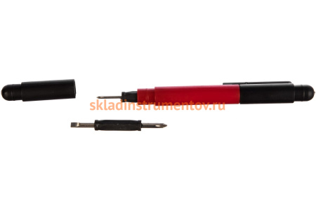 Ручка-отвертка с комбинированными битами для точных работ PH0, PH000; SL1.5, SL3, CrV MATRIX 11598