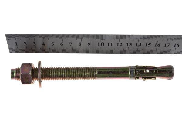 Клиновой анкер Зубр М16 х 180 мм, 10 шт, желтопассивированный 302032-16-180