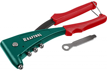 Заклепочник с литым корпусом Kraftool "X-5F" 2.4-4.8 мм - алюминий и сталь, 2.4-4.0 - неж сталь, в кейсе, с набором заклепок 31173-H6_z01