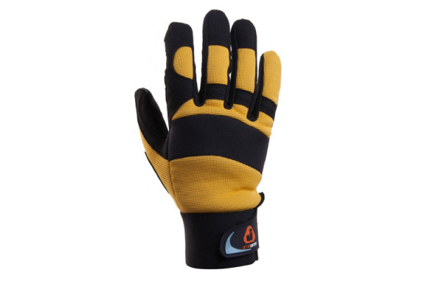 Защитные перчатки от вибрации Jeta Safety черно-желтые JAV01-10/XL
