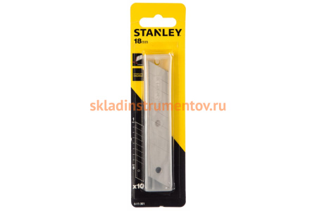 Лезвия (18 мм; 10 шт.) для ножа Stanley 0-11-301