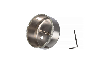 Коронка с центрирующим сверлом по стеклу и керамике (100Х55 мм) Vertextools 336-100-55