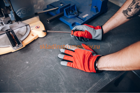 Трикотажные перчатки Jeta Safety Motor красный/серый JLE621-8/M Трикотажные перчатки Jeta Safety Motor красный/серый JLE621-8/M