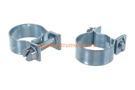 Металлические хомуты СИБРТЕХ, MINI 16-18мм, ширина 9мм, винтовой, W1, 2шт 47506