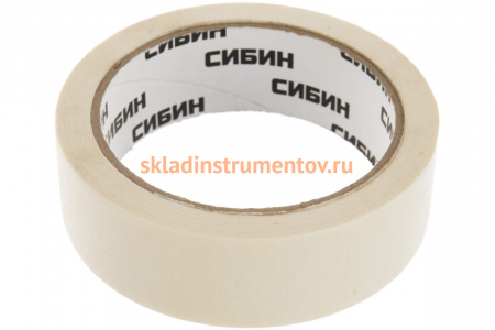 Малярная лента СИБИН креповая, 30мм х 25м 12111-30_z01