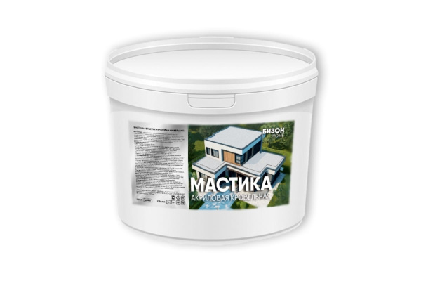 Кровельная мастика-герметик Бизон 8 кг 904408