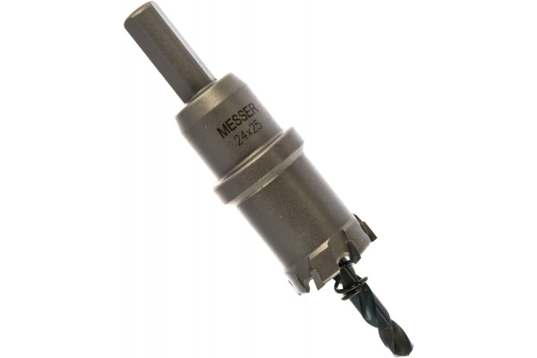 Коронка ТСТ с центрирующим сверлом и толкающей пружиной (24х25 мм) MESSER 20-25-024