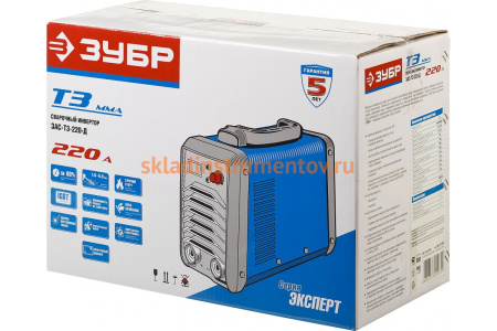 Инвертор ЗУБР Профессионал ЗАС-Т3-220-Д Инвертор ЗУБР Профессионал ЗАС-Т3-220-Д
