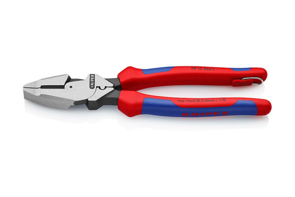Электромонтажные плоскогубцы KNIPEX Lineman's Pliers протяжка и обжим, L-240 мм KN-0912240T