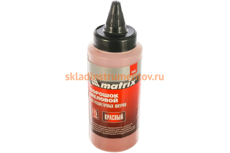 Красный меловой порошок для разметочных шнуров 115 г MATRIX 84858