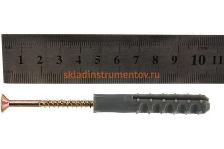 Дюбель Зубр СТАНДАРТ с шурупом 10x60мм, 6шт 30661-10-60