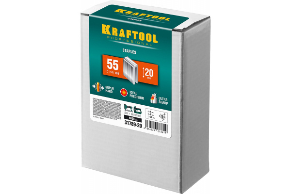 Закаленные скобы для степлера Kraftool тип 55 20 мм 5000 шт. 31789-20