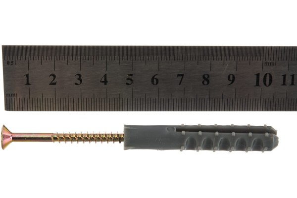 Дюбель Зубр СТАНДАРТ с шурупом 10x60мм, 6шт 30661-10-60