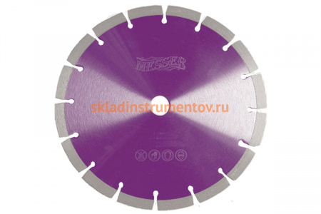 Диск алмазный сегментный G/M по граниту 125D-2.2T-12W-10S-22.2 MESSER 01-14-125