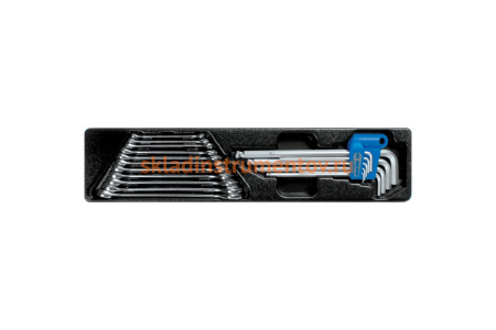 Ложемент для набора комбинированных ключей и шестигранников 9-90120MR, PVC KING TONY 84730820B