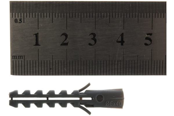 Дюбель распорный "ЕВРО" полипропиленовый 1000 шт. (6х40 мм) ЗУБР 301010-06-040