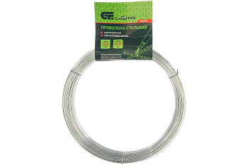 Стальная проволока СИБРТЕХ 50 м, оцинкованная, термообработанная 0,8 мм 84905