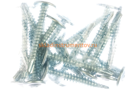 Саморезы с прессшайбой и сверлом по листовому металлу до 2 мм Зубр PH2 4,2х32 мм 20шт 300216-42-032