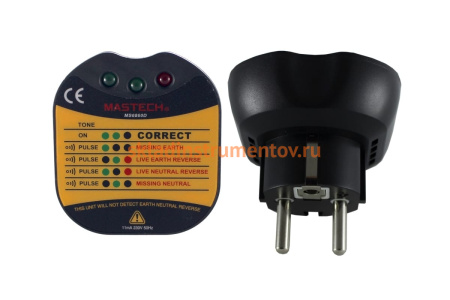 Цифровой тестер электросети для евро-розеток Mastech MS6860D 58485