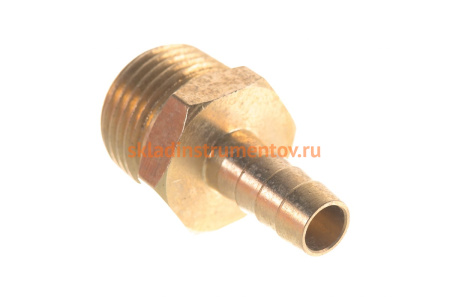 Штуцер пневматический (1/2"M - елочка 8 мм) ЭВРИКА ER-MH08/05