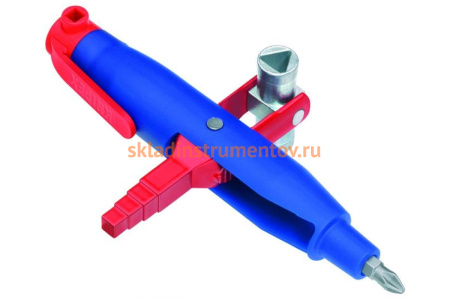 Ключ для электрошкафов с битой и переходником KNIPEX KN-001108