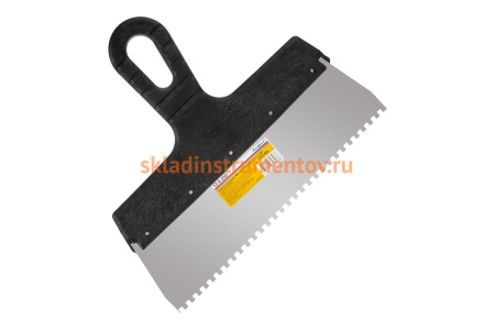 Фасадный зубчатый шпатель (250 мм, зуб.4x4 мм) РемоКолор Мастер 12-6-250