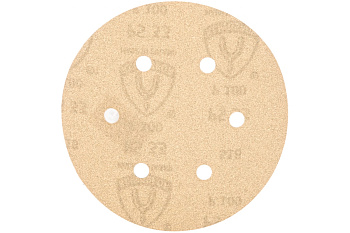 Круг шлифовальный на липучке для обработки красок, лаков и шпаклевок (150 мм; Р100; 6 отверстий) KLINGSPOR 143694
