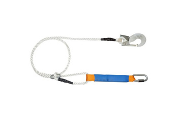 Строп из регулируемого каната 2 м с амортизатором, монтажным и соединительным карабином ПРОГРЕСС СЕФЕТИ Строп аВрег+Кс