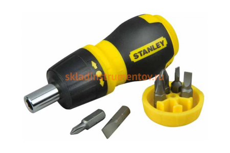 Реверсивная отвертка Stubby Multibit Stanley 0-66-358
