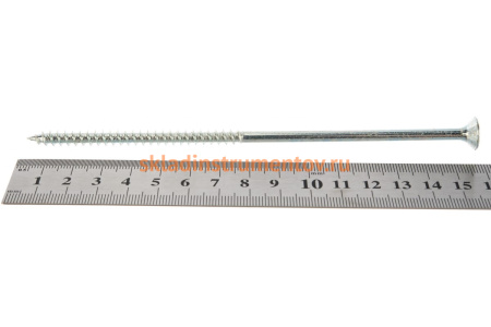 Универсальные шурупы для дерева, ДСП, ДВП Зубр оцинкованные, PZ, 6,0x160мм, ТФ7, 4 штук 4-300377-60-160