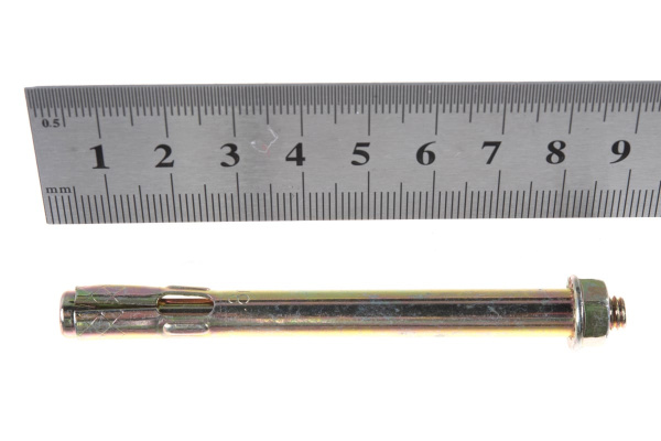 Анкерный болт с гайкой Зубр 8 x 85 мм, 50 шт, желтопассивированный, Профессионал 302342-08-085