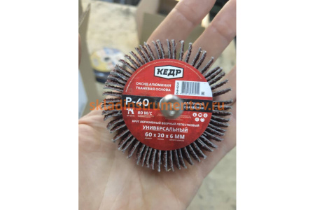 Круг лепестковый веерный (60х20х6 мм; P40) КЕДР 54704