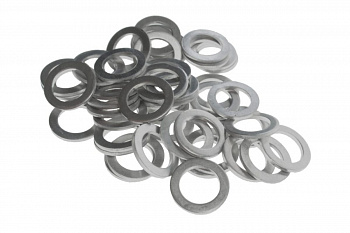 Набор алюминиевых шайб JTC размер: толщина 1.5, внутр. д. 12.4, наружн. д. 17.8 50 шт. 2012A