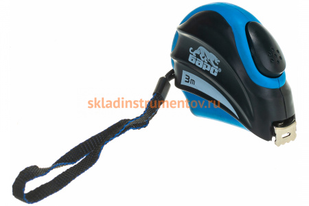 Рулетка Барс Полимер 3 м автоматическая фиксация эргономичная форма 32501