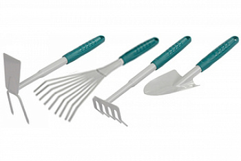 Садовый набор RACO:совок 4207-53481, мотыжка-53486, грабли веерные-53492, вилка посадочная-53496 4225-53/498