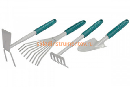 Садовый набор RACO:совок 4207-53481, мотыжка-53486, грабли веерные-53492, вилка посадочная-53496 4225-53/498