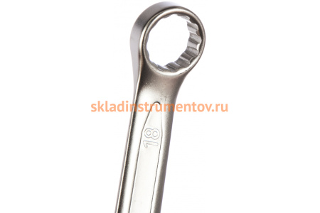 Комбинированный ключ 18мм Chrome vanadium на держателе ЭВРИКА ER-53181