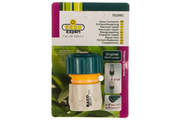 Соединитель "шланг-насадка" с автостопом 3/4" Raco 4250-55206C