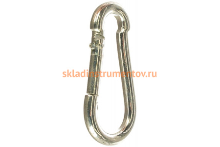 Карабин ЗУБР DIN 5299С, 5мм, 1 шт, оцинкованный, 304546-05