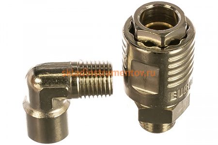 Переходник уголок мама 1/4" - папа 1/4" 1250/2 265/2 L-MF 1/4" GAV 23964