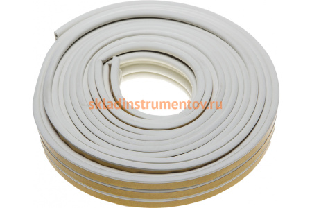 Самоклеящийся уплотнитель Зубр резиновый профиль P белый 16 м 40922-016