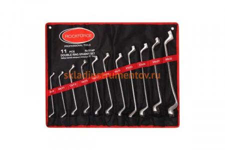 Набор накидных ключей ROCKFORCE 12-гранных 75град 8-32мм 11 предметов RF-5114P