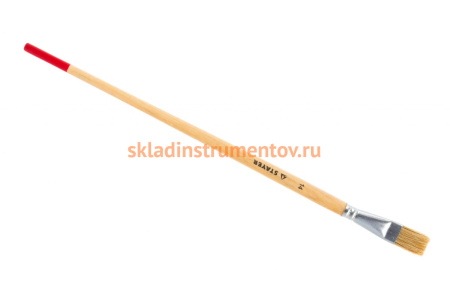 Круглая тонкая кисть STAYER UNIVERSAL-STANDART, светлая натуральная щетина, деревянная ручка, №14 x 15мм 0124-14