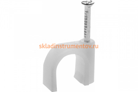 Круглая скоба STAYER с оцинкованным гвоздем для крепления кабеля 14 мм 50 шт. 4510-14