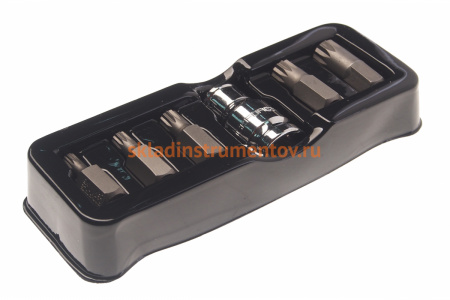 Набор бит SPLINE с битодержателем (6 пр; 1/2") Rockforce RF-4066