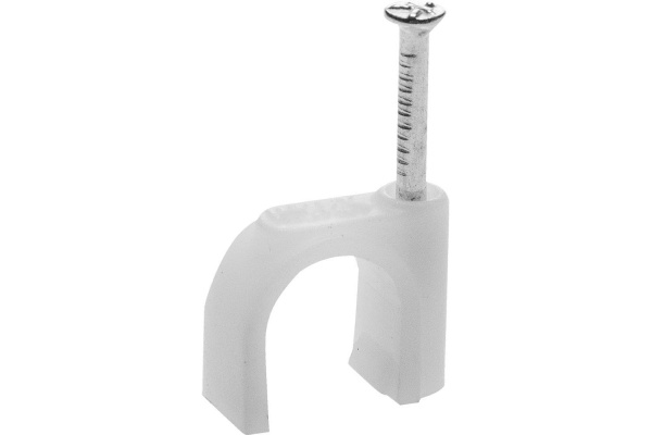 Круглая скоба STAYER с оцинкованным гвоздем для крепления кабеля 14 мм 50 шт. 4510-14