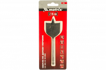 Сверло перовое по дереву (45х152 мм; HEX1/4) MATRIX 70433